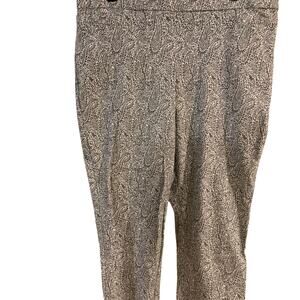 Kim rogers grey and white paisley print pants